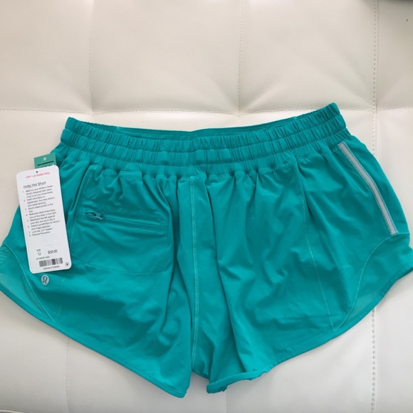 NWT VIRIDIAN GREEN LULULEMON HOTTY HOT SHORT 12 - Picture 3 of 8